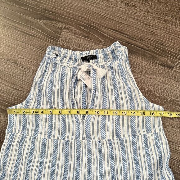 J. Crew Striped Textured Cotton High Neck Midi Dress - Picture 5 of 6